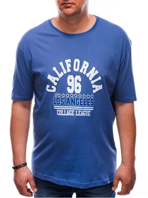 Modern Plus Size kék pamut póló  California S1605