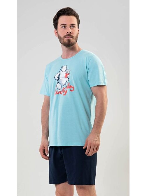 Rövid férfi pizsama szett Lucky day