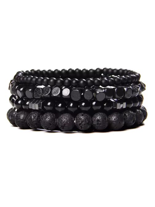 Kombinálható fekete lávakő karkötő SL-251 B