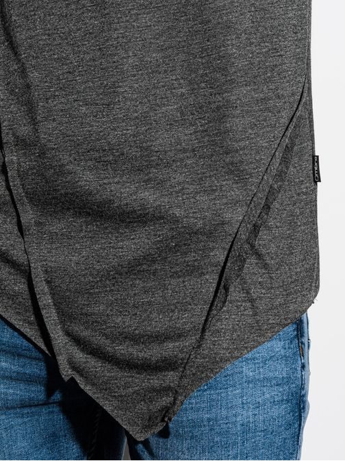 Eredeti sötét szürke hosszított póló S1216