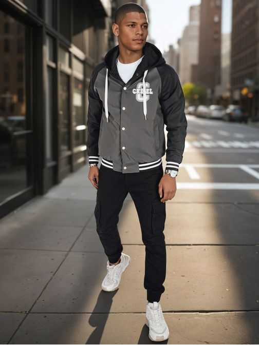 Egyedi megfordítható férfi bomber dzseki