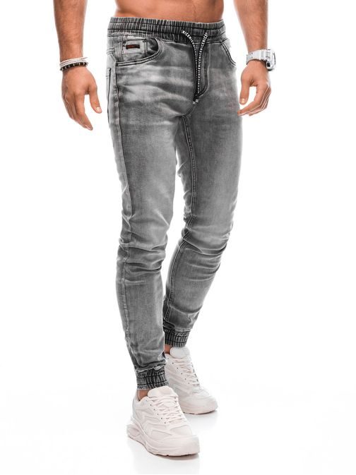 Kényelmes jogger nadrág szürke színben P1373