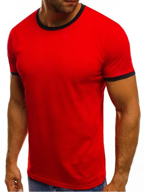 Piros póló fekete szegéllyel O/1177