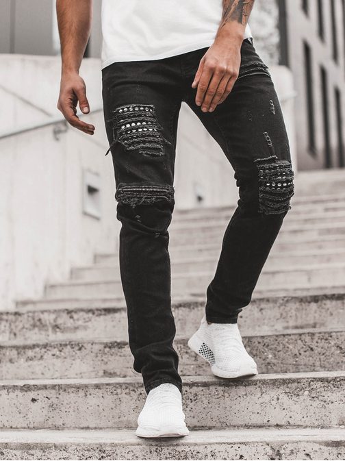 Stílusos fekete jogger nadrág G/1082