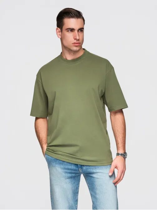 Három csomag vegyes oversize pólók fehér/oliva/fekete TSBC-0291