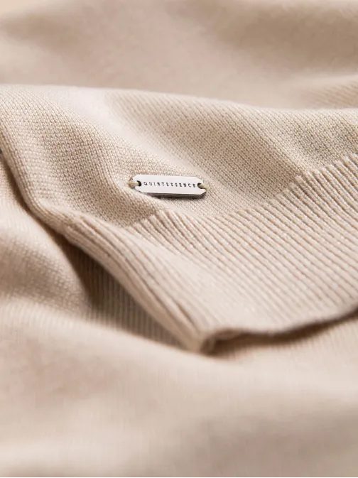 Trendi bézs galléros póló  V4 POSS-0118