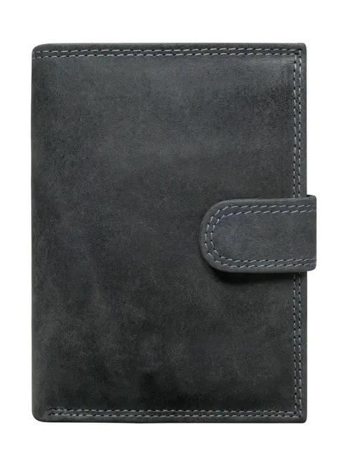 Grafit bőr pénztárca csattal