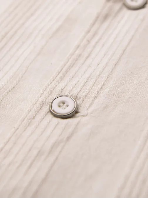 Kubai, strukturált, krém színű ing V3 SHSS-0221