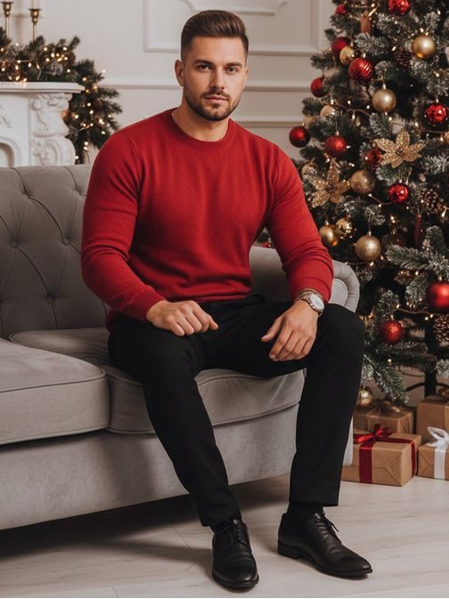 Elegáns bordó pulóver