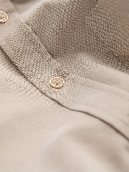 Lezsér bézs színű ing zsebbel  V1 SHOS-0153