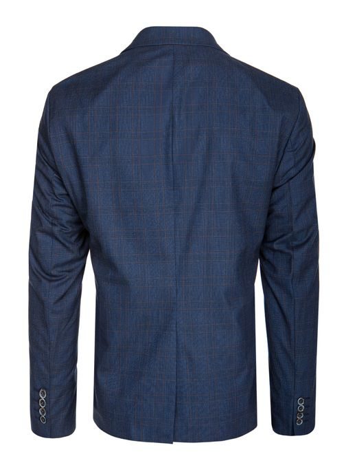 Stílusos férfi dzseki kockás mintával díszítve