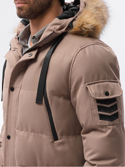 Barna téli parka kabát C514