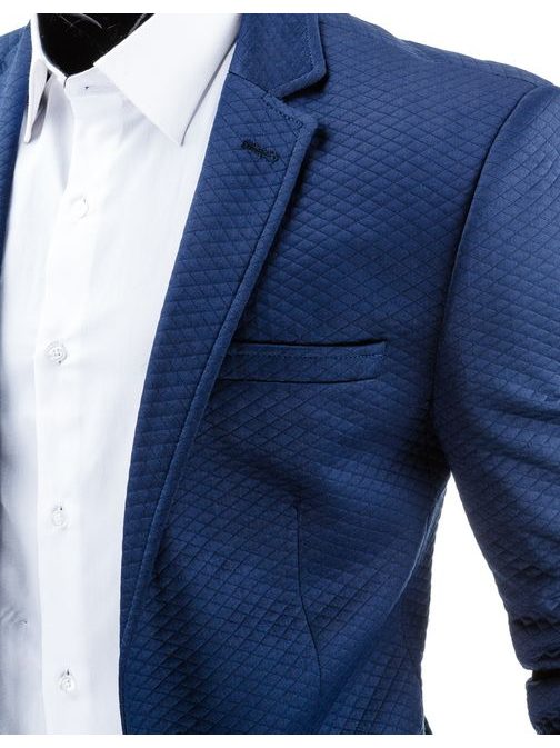 Kék egysoros férfi zakó