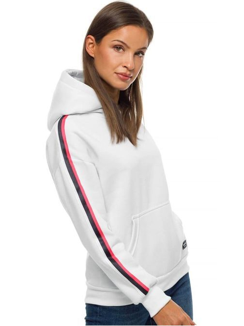 Egyszerű fehér női pulóver JS/B26015