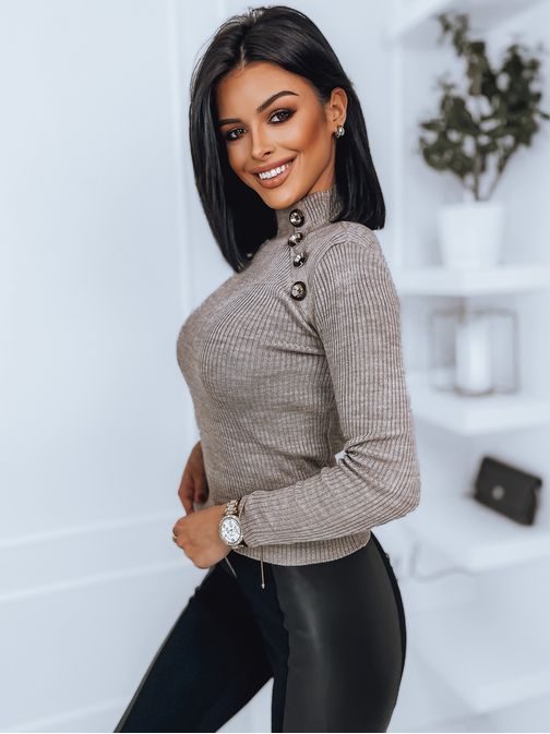 Egyedi latte színű női pulóver Laurella