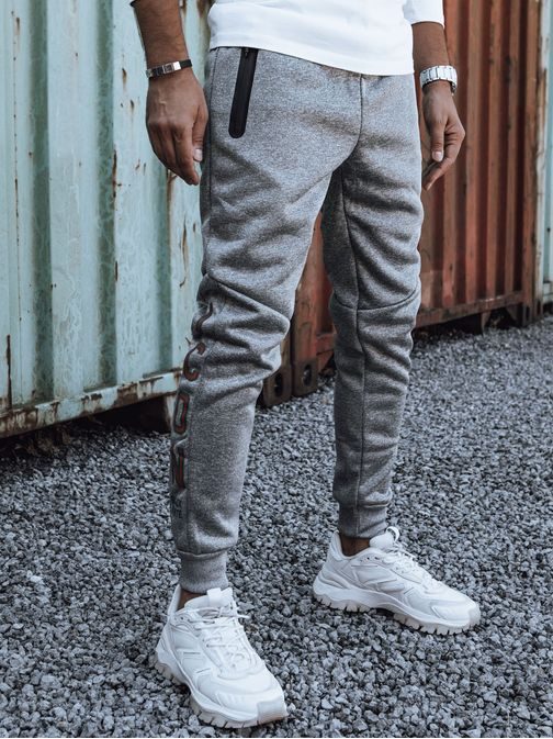 Trendi szürke melegítő nadrág felirattal