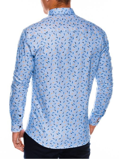 Kék divatos mintás ing  k492