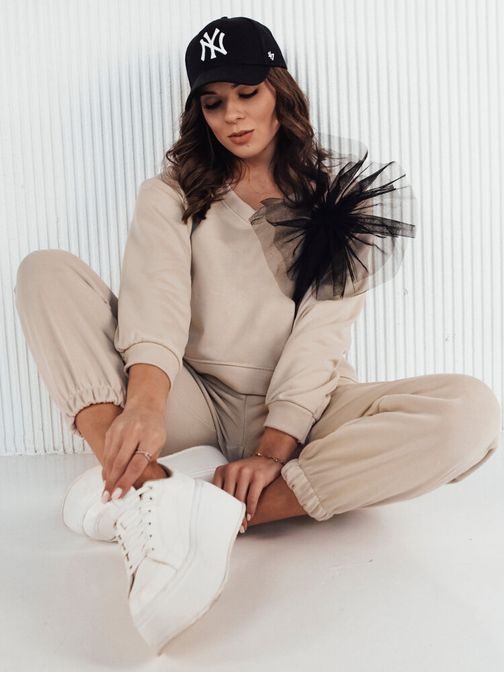 Egyedi bézs színű női pulóver  Filan