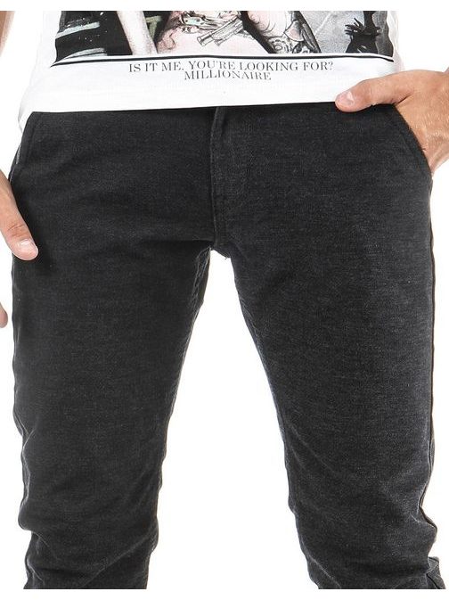 Kényelmes fekete férfi nadrág