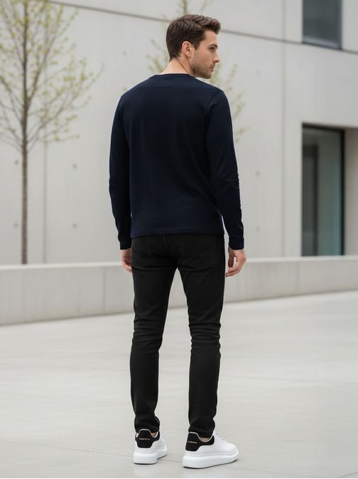 Basic tengerészkék hosszú ujjú póló