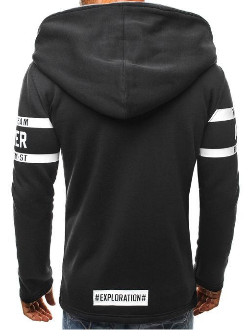 Fekete hosszított szabadidő felső  OZONEE Y36