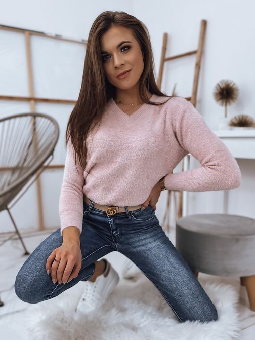 Rózsaszín női pulóver Feliccia Basic