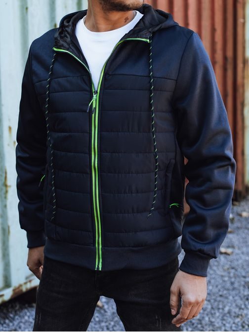 Steppelt férfi átmeneti kabát megkülönböztető cipzárral kék színben