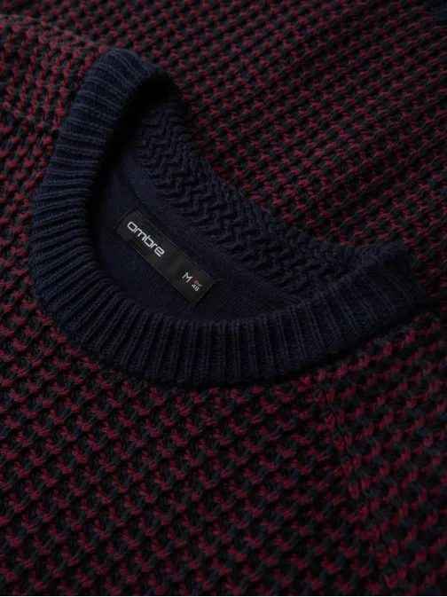 Menő férfi alkalmi pulóver bordó V1 OM-SWSW-0122