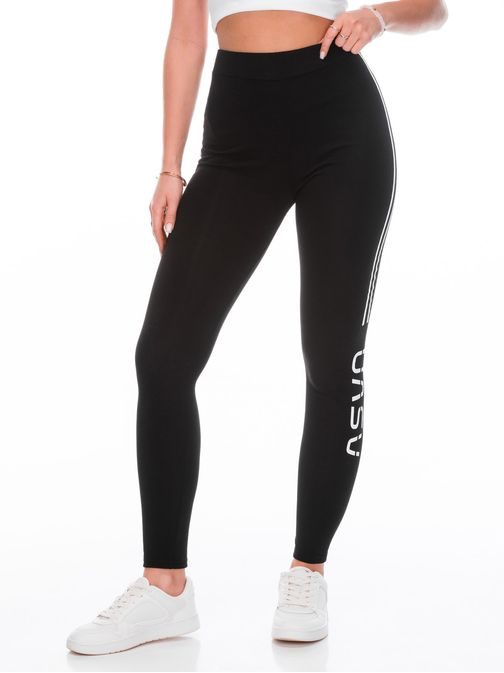 Női fekete leggings felirattal PLR250