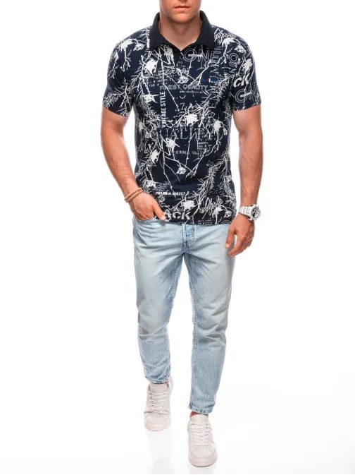 Eredeti sötét kék mintás póloing S1994