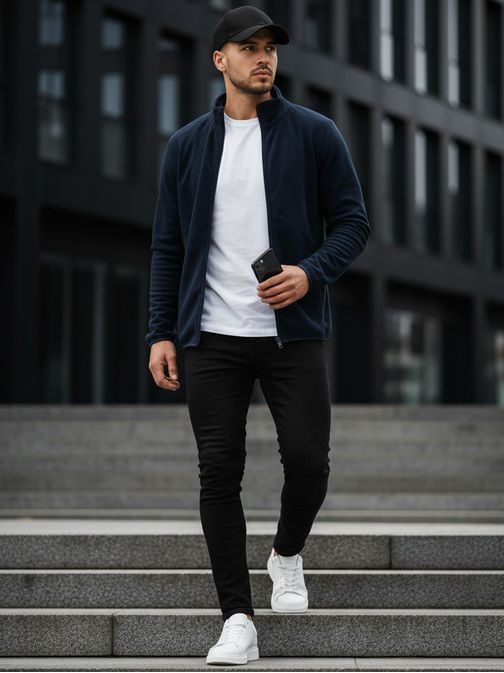 Sötét kék melegítő felső