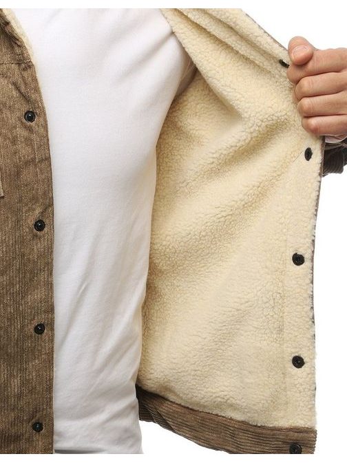 Divatos khaki barna bársony dzseki