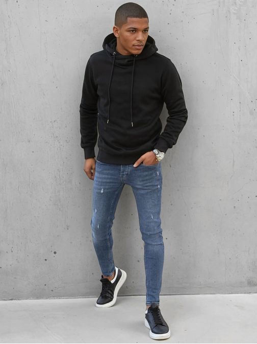 Fekete kapucnis pulóver