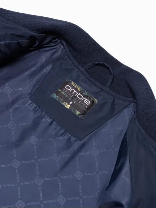 Stílusos sötét kék bomber dzseki  V2 OM-JALP-0143