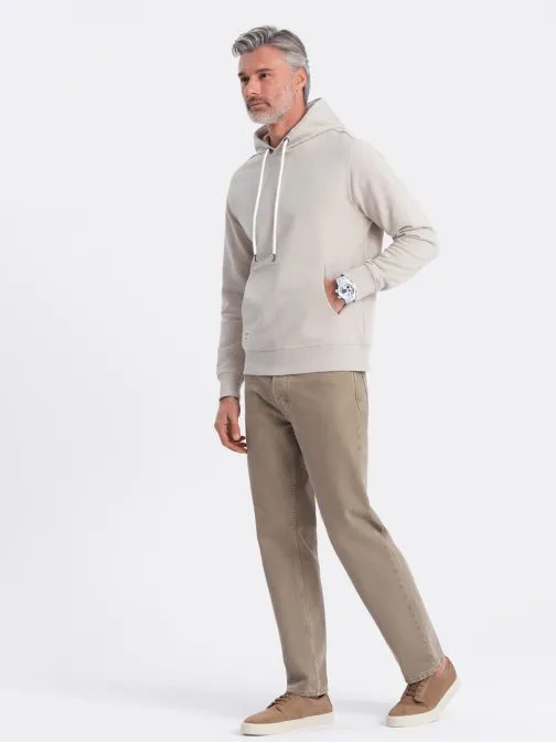 Időtlen bézs kapucnis felső  V1 SSBN-0177