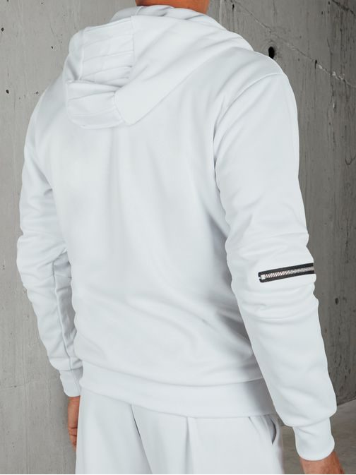 Eredeti fehér tréningruha díszes cipzárakkal