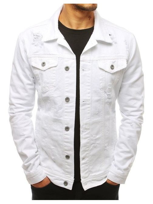 Trendi fehér farmer dzseki