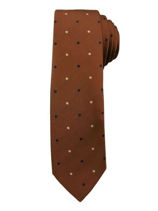Barna nyakkendő színes mintával