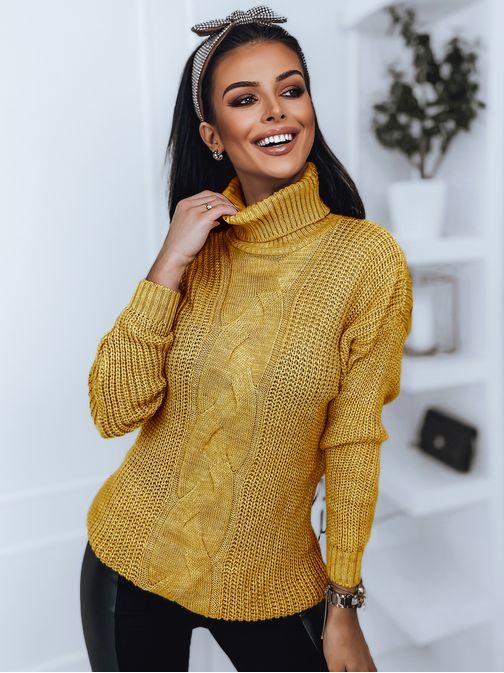Stílusos sárga női pulóver Carisma