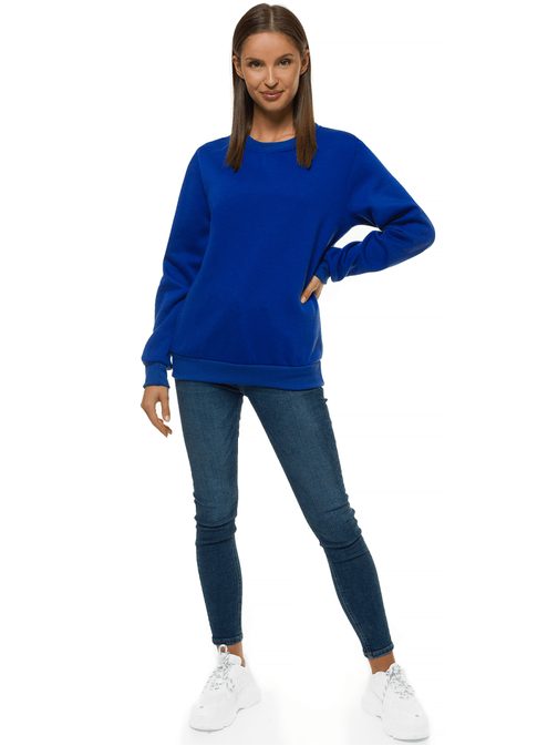 Kényelmes kobalt színű női pulóver JS/W01Z