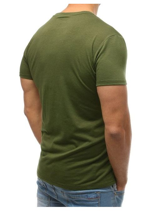 Sima egyszínű póló khaki színben