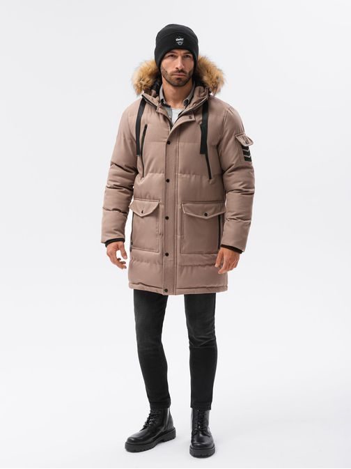 Barna téli parka kabát C514