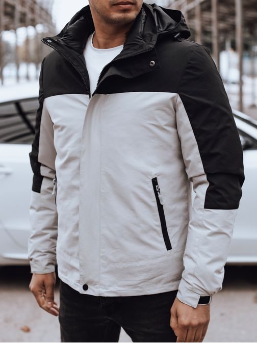 Stílusos szürke férfi dzseki