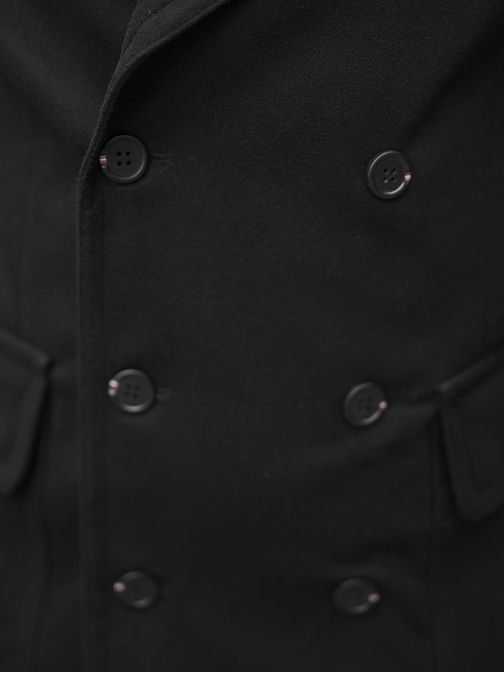 Divatos fekete átmeneti kabát JB/1048
