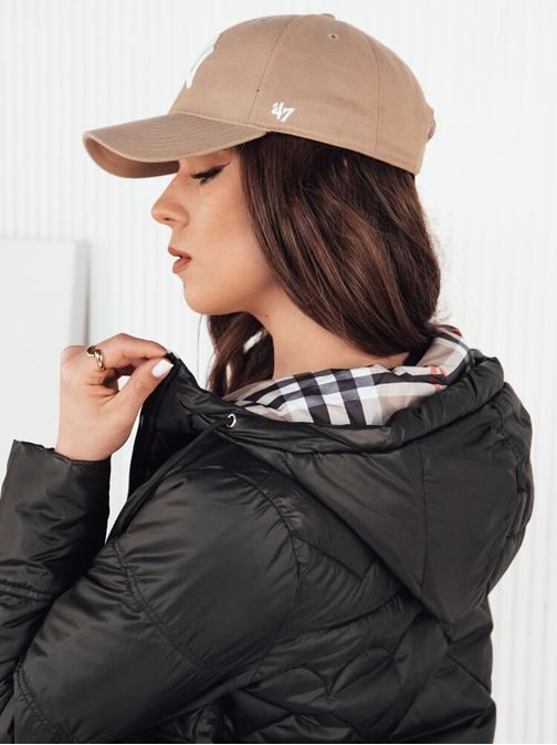 Női fekete steppelt dzseki  Olmo