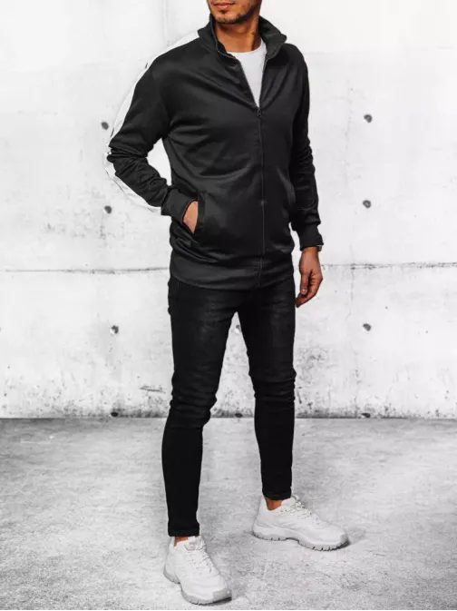 Fekete férfi pulóver vállpánttal