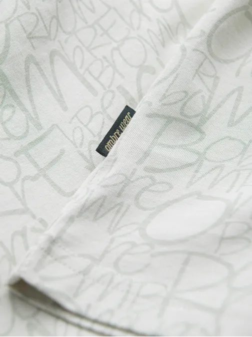 Zöld mintás póló zsebbel  V4 TSFP-0188