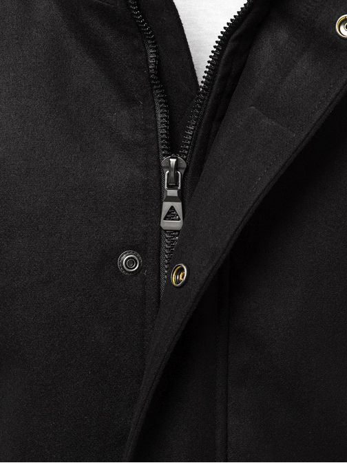 Fekete kapucnis kabát OZONEE N/5439