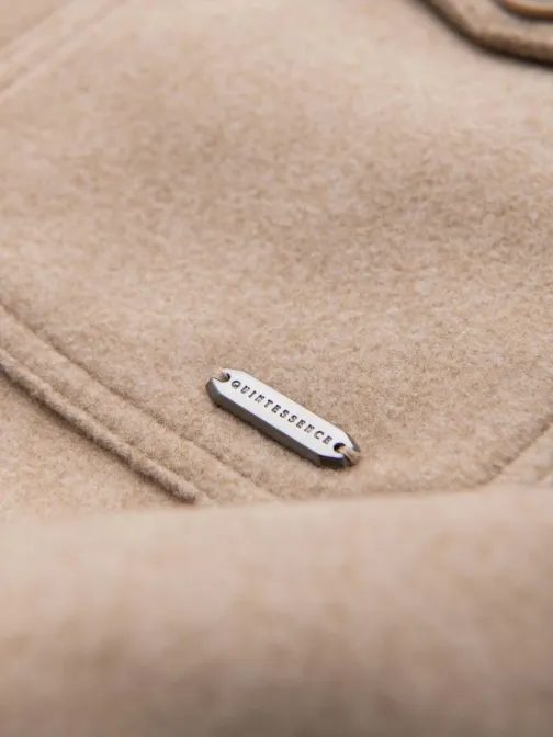 Stílusos bézs színű kabát viszkózzal V1-JANP-0199