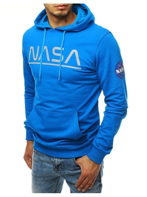 Türkizkék kapucnis pulóver NASA